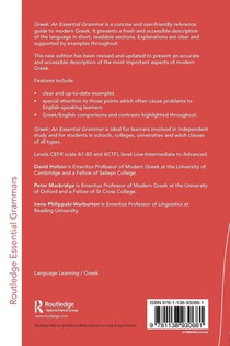 Greek: An Essential Grammar achterzijde