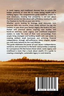 Land, Legacy, and Livelihood achterzijde