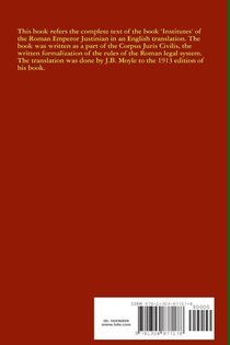 The Institutes of Justinian achterzijde