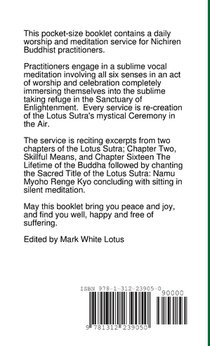 Nichiren Buddhism Sutra Book achterzijde