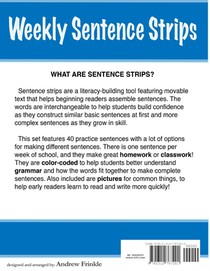 Weekly Sentence Strips achterzijde