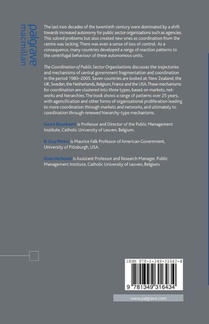 The Coordination of Public Sector Organizations achterzijde