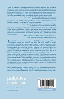 Servant Leader Human Resource Management achterzijde