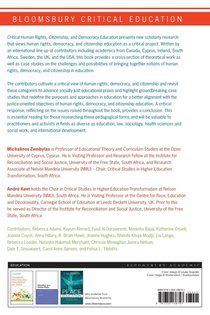 Critical Human Rights, Citizenship, and Democracy Education achterzijde