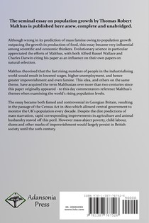 An Essay on the Principle of Population achterzijde