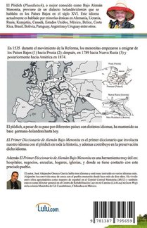 El Primer Diccionario de Aleman Bajo Menonita achterzijde