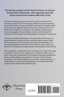 On the Incarnation of the Word of God achterzijde