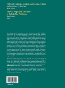 American Megafaunal Extinctions at the End of the Pleistocene achterzijde