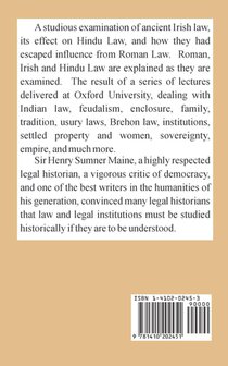 Lectures on the Early History of Institutions achterzijde