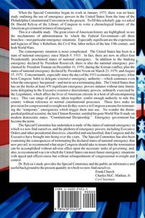 A Brief History of Emergency Powers in the United States achterzijde