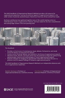 The SAGE Handbook of Organizational Research Methods achterzijde