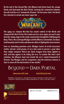 World of Warcraft: Beyond the Dark Portal achterzijde