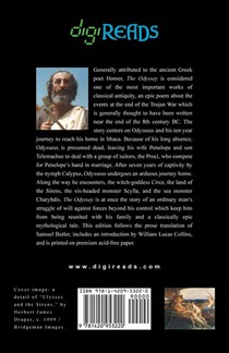 The Odyssey (Translated into prose by Samuel Butler with an Introduction by William Lucas Collins) achterzijde