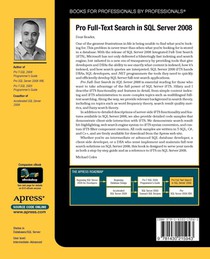 Pro Full-Text Search in SQL Server 2008 achterzijde
