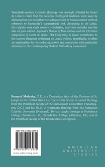 Aquinas's Notion of Pure Nature and the Christian Integralism of Henri de Lubac achterzijde