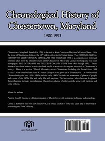 Chronological History of Chestertown, Maryland achterzijde