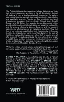The Politics of Presidential Impeachment achterzijde