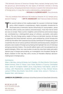 The Domestic Sources of American Foreign Policy achterzijde