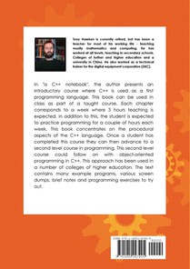 A C++ Notebook: A First Course in Programming achterzijde