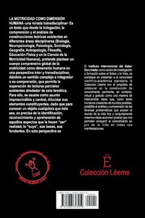 La Motricidad como dimensión humana - un enfoque transdisciplinar achterzijde