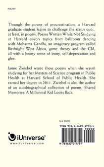 Poems Written While Not Studying at Harvard achterzijde