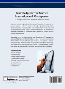Knowledge Driven Service Innovation and Management achterzijde