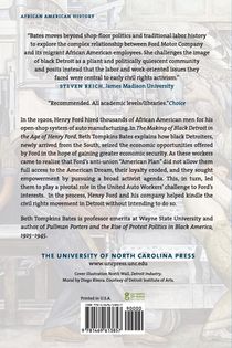 The Making of Black Detroit in the Age of Henry Ford achterzijde