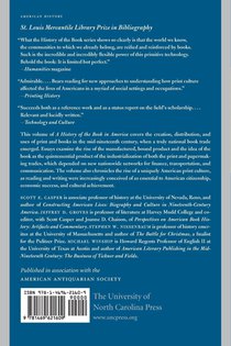 A History of the Book in America, Volume 3 achterzijde