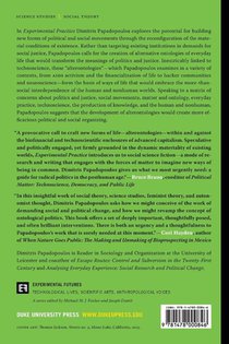 Experimental Practice achterzijde