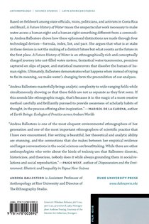 A Future History of Water achterzijde