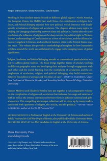 Religion, Secularism, and Political Belonging achterzijde