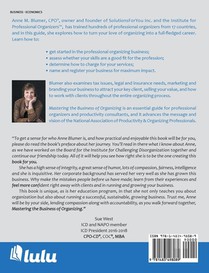 Mastering the Business of Organizing achterzijde