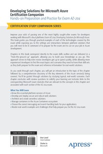 Developing Solutions for Microsoft Azure Certification Companion achterzijde