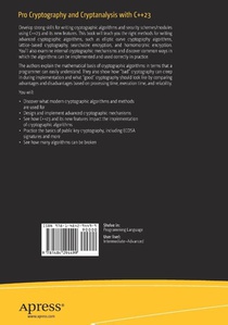 Pro Cryptography and Cryptanalysis with C++23 achterzijde