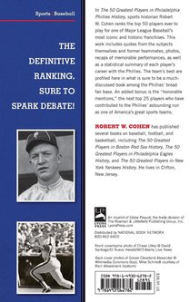 The 50 Greatest Players in Philadelphia Phillies History achterzijde