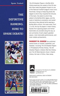 The 50 Greatest Players in Buffalo Bills History achterzijde