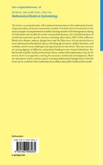 Mathematical Models in Epidemiology achterzijde