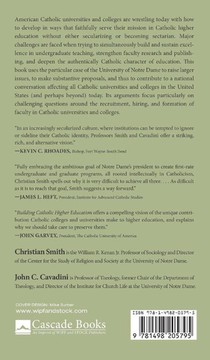 Building Catholic Higher Education achterzijde