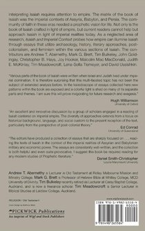 Isaiah and Imperial Context achterzijde