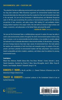 Tax Law and the Environment achterzijde