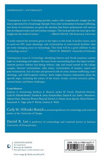 Contemporary Issues in Victimology achterzijde