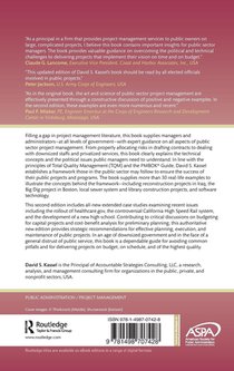 Managing Public Sector Projects achterzijde