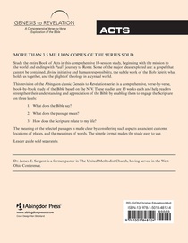 Genesis to Revelation: Acts Participant Book [Large Print] achterzijde