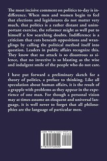 A Preface to Politics achterzijde