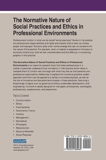 The Normative Nature of Social Practices and Ethics in Professional Environments achterzijde