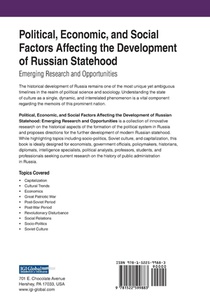 Political, Economic, and Social Factors Affecting the Development of Russian Statehood achterzijde