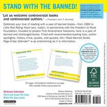 I Read Banned Books Page-A-Day® Calendar 2026 achterkant