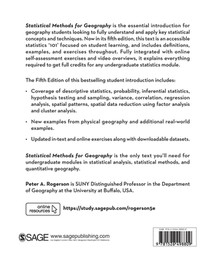 Statistical Methods for Geography achterzijde