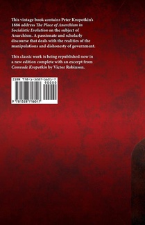 The Place of Anarchism in Socialistic Evolution - An Address Delivered in Paris achterzijde