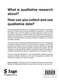 Qualitative Research in Politics and International Relations achterzijde